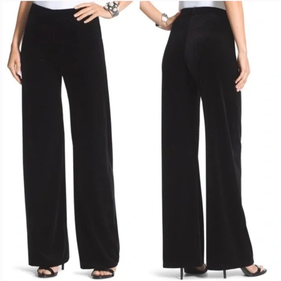 Chico's Pants - Chico's  Black  Silk Blend  Trouser  Size 0,Back Pockets